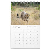南及び東アフリカ(独身のなページ)の野性生物 カレンダー (1月 2026)
