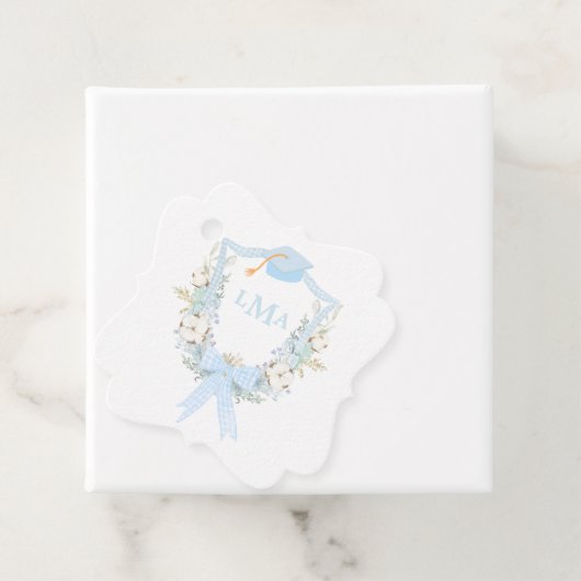 南名門私立校風のギンガムモノグラム卒業 フェイバータグ (インサイチュ)