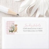 南名門私立校風のピンクドッグ住所 シール (インサイチュ)