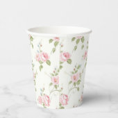 南名門私立校風のピンク弓赤ちゃんシャワー 紙コップ (右)