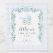 南名門私立校風のベビー輸送メッセージカード ワインラベル (シングルラベル)