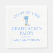 南名門私立校風の女性のカーボーイ卒業 スタンダードランチョンナプキン (正面)