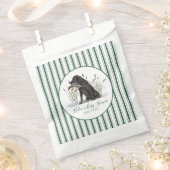 南名門私立校風の緑の男の子の犬の赤ちゃんシャワー フェイバーバッグ (クリップ留めされた状態)