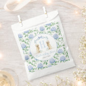 南名門私立校風の青の男の子の犬の赤ちゃんシャワー好意バッグ フェイバーバッグ (クリップ留めされた状態)