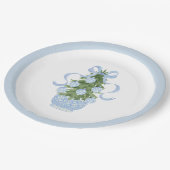 南名門私立校風の青クリスマス ペーパープレート (アングル)