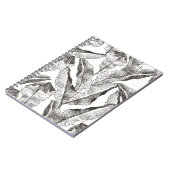 南回帰植物のフローラの継ぎ目のないジャングルパターン。プリン ノートブック (左側)