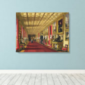 南回廊、ウィンザー城、1838年（クロモリト） キャンバスプリント (インサイチュ (ウッドフロア))