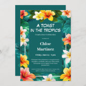 南国での乾杯 | 南国での卒業パーティー 招待状 (正面/裏面)