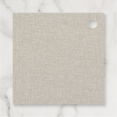 南国リゾートのヤシの木の浜辺の小屋 ブライダルシャワー フェイバータグ (裏面)