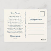 南国リタイアメント写真ありがとう ポストカード (裏面)