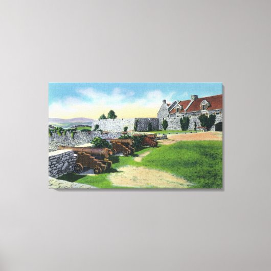 南壁、南西バスティオン、南兵舎 キャンバスプリント (正面)