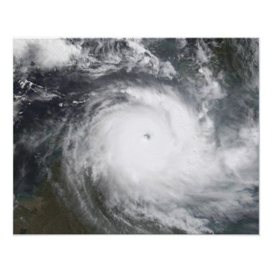 南太平洋のサイクロン・モニカ海 フォトプリント            (正面)