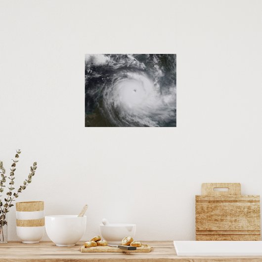 南太平洋のサイクロン・モニカ海 ポスター (キッチン)