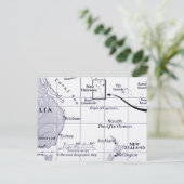 南太平洋の地図海 ポストカード (スタンド正面)