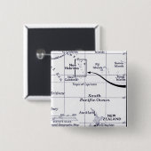 南太平洋の海の地図 缶バッジ (正面&裏面)