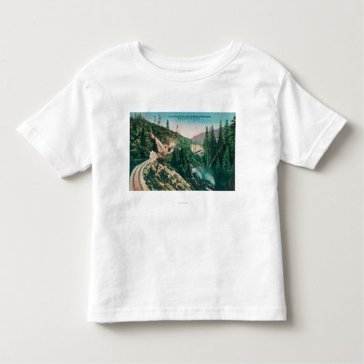 南太平洋の鉄道ループTunneの眺め トドラーTシャツ (正面)