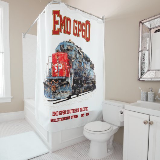南太平洋のEMD GP60ディーゼル機関車 シャワーカーテン (インサイチュ)