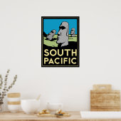 南太平洋イースターアイランドアートデコ・レトロポスター ポスター (キッチン)