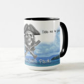 南太平洋クルーズリドの海賊スカル マグカップ (正面右)