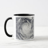 南太平洋上空のサイクロン海 マグカップ (左)