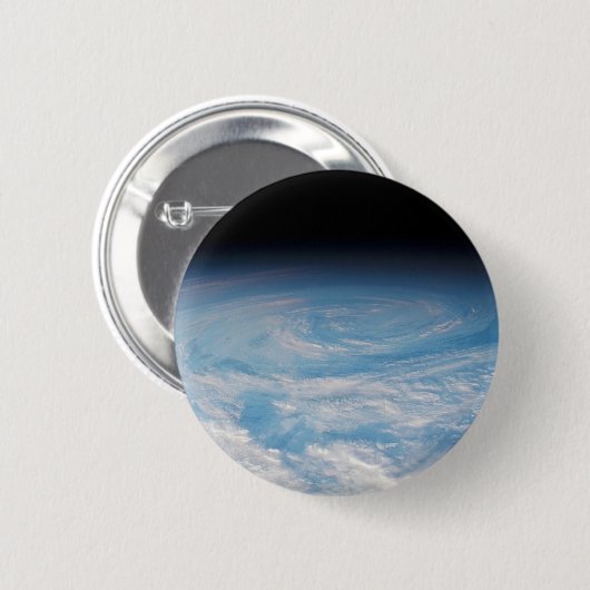 南太平洋上空の円形の雲の形成海。 缶バッジ (正面&裏面)