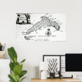 南太平洋島の地図， 1800 ポスター (ホームオフィス)