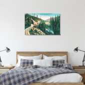 南太平洋鉄道ループトンネルのビュー キャンバスプリント (インサイチュ (寝室))