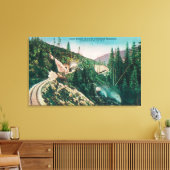 南太平洋鉄道ループトンネルのビュー キャンバスプリント (インサイチュ (リビング))