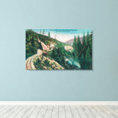 南太平洋鉄道ループトンネルのビュー キャンバスプリント (インサイチュ (ウッドフロア))