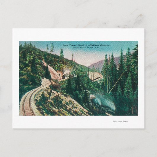 南太平洋鉄道ループトンネルのビュー ポストカード (正面)