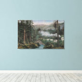 南太平洋鉄道 キャンバスプリント (インサイチュ (ウッドフロア))