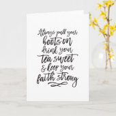 南女の子の信念の挨拶 カード (黄色い花)