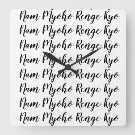 南妙法蓮華経 スクエア壁時計