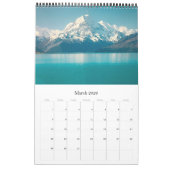 南島ニュージーランド カレンダー (3月 2026)