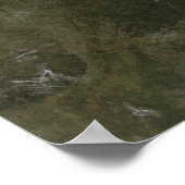 南州の雲のない統一された眺め ポスター (角)