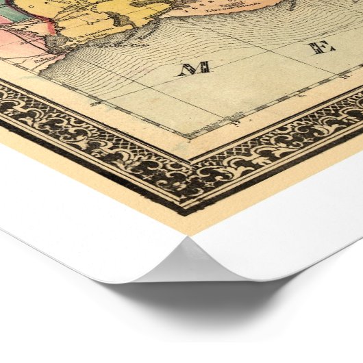 南州鉄道地図1864 ポスター (角)