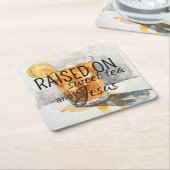 南心地よい:甘いお茶とイエスの上で育つ スクエアペーパーコースター (アングル)