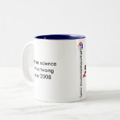 南揚げられていた科学は深くコーヒー・マグ行きます ツートーンマグカップ (正面左)