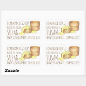 南料理製焼いた自家製ビスケット 長方形シール (シート)