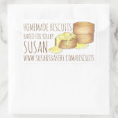 南料理製焼いた自家製ビスケット 長方形シール (バッグ)