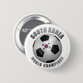 南朝鮮のサッカーのチャンピオン 缶バッジ (正面&裏面)