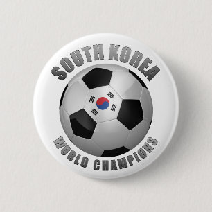 南朝鮮のサッカーのチャンピオン 缶バッジ