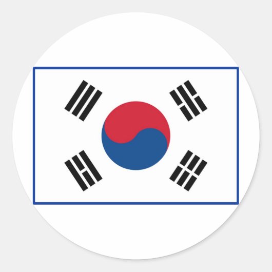 南朝鮮のステッカー ラウンドシール (正面)