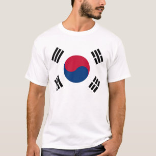 南朝鮮の旗が付いているTシャツ Tシャツ