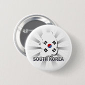南朝鮮の旗の地図2.0 缶バッジ (正面&裏面)