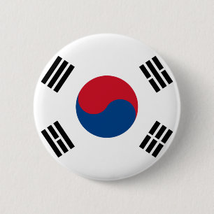 南朝鮮の旗ボタン 缶バッジ