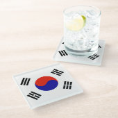 南朝鮮の旗 ガラスコースター (アングル)