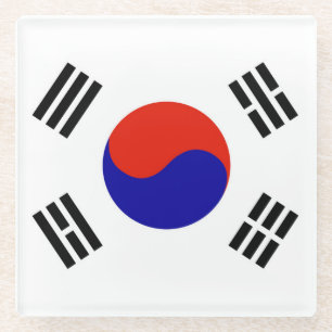 南朝鮮の旗 ガラスコースター