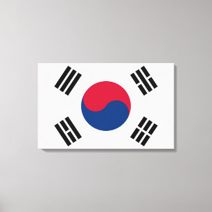 南朝鮮の旗 キャンバスプリント