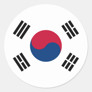 南朝鮮の旗 ラウンドシール